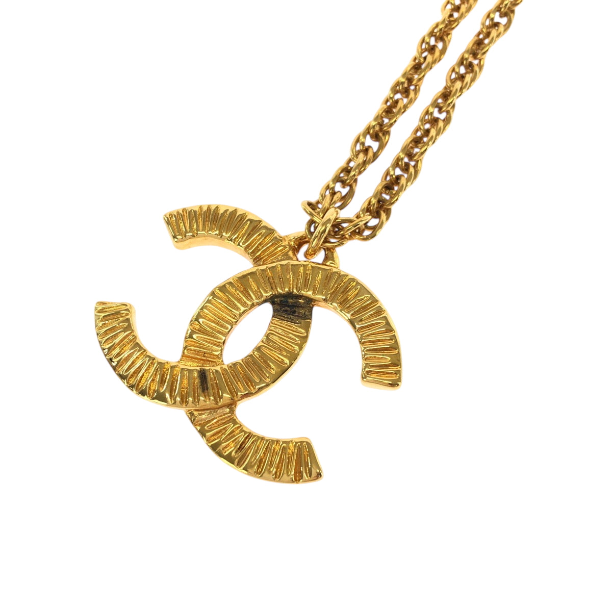 14784
CHANEL シャネル ヴィンテージ ココマーク ゴールド メタル ネックレス 93P刻印  レディース AB52