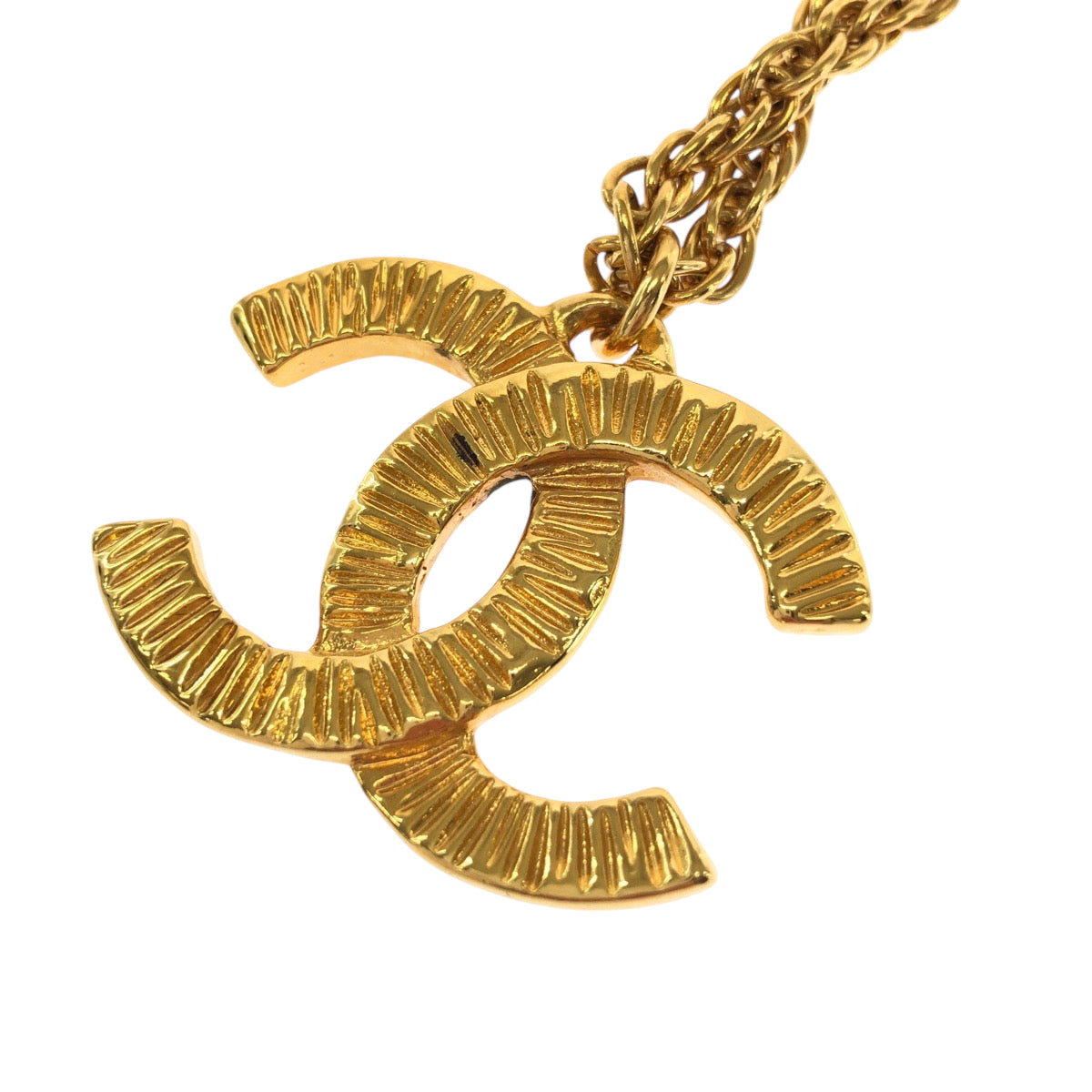 14784
CHANEL シャネル ヴィンテージ ココマーク ゴールド メタル ネックレス 93P刻印  レディース AB52