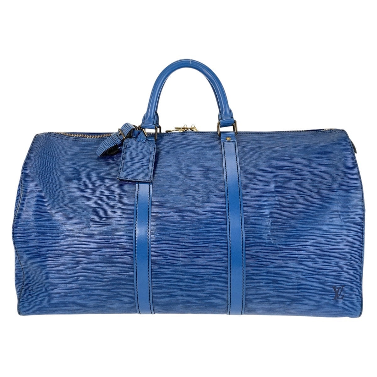 14769
LOUIS VUITTON ルイヴィトン エピ キーポル50 ブルー ゴールド金具 レザー M42965 ボストンバッグ ハンドバッグ 男女兼用  レディース