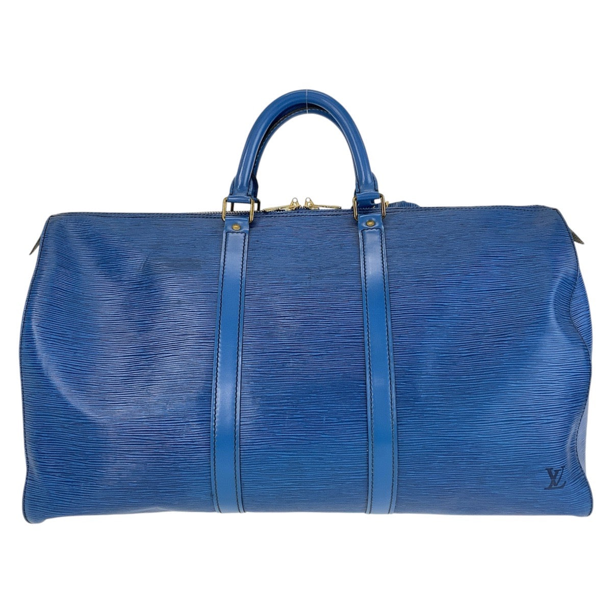 14769
LOUIS VUITTON ルイヴィトン エピ キーポル50 ブルー ゴールド金具 レザー M42965 ボストンバッグ ハンドバッグ 男女兼用  レディース
