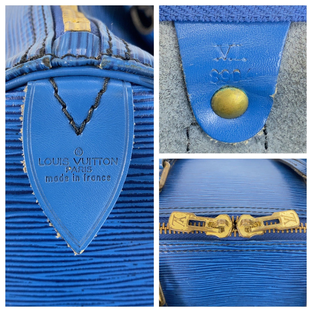14769
LOUIS VUITTON ルイヴィトン エピ キーポル50 ブルー ゴールド金具 レザー M42965 ボストンバッグ ハンドバッグ 男女兼用  レディース