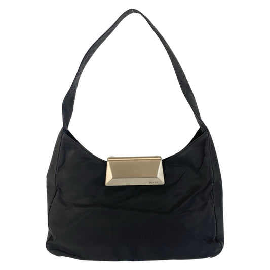 14771
PRADA プラダ テスート ブラック 黒 シルバー金具 ナイロン ショルダーバッグ  レディース
