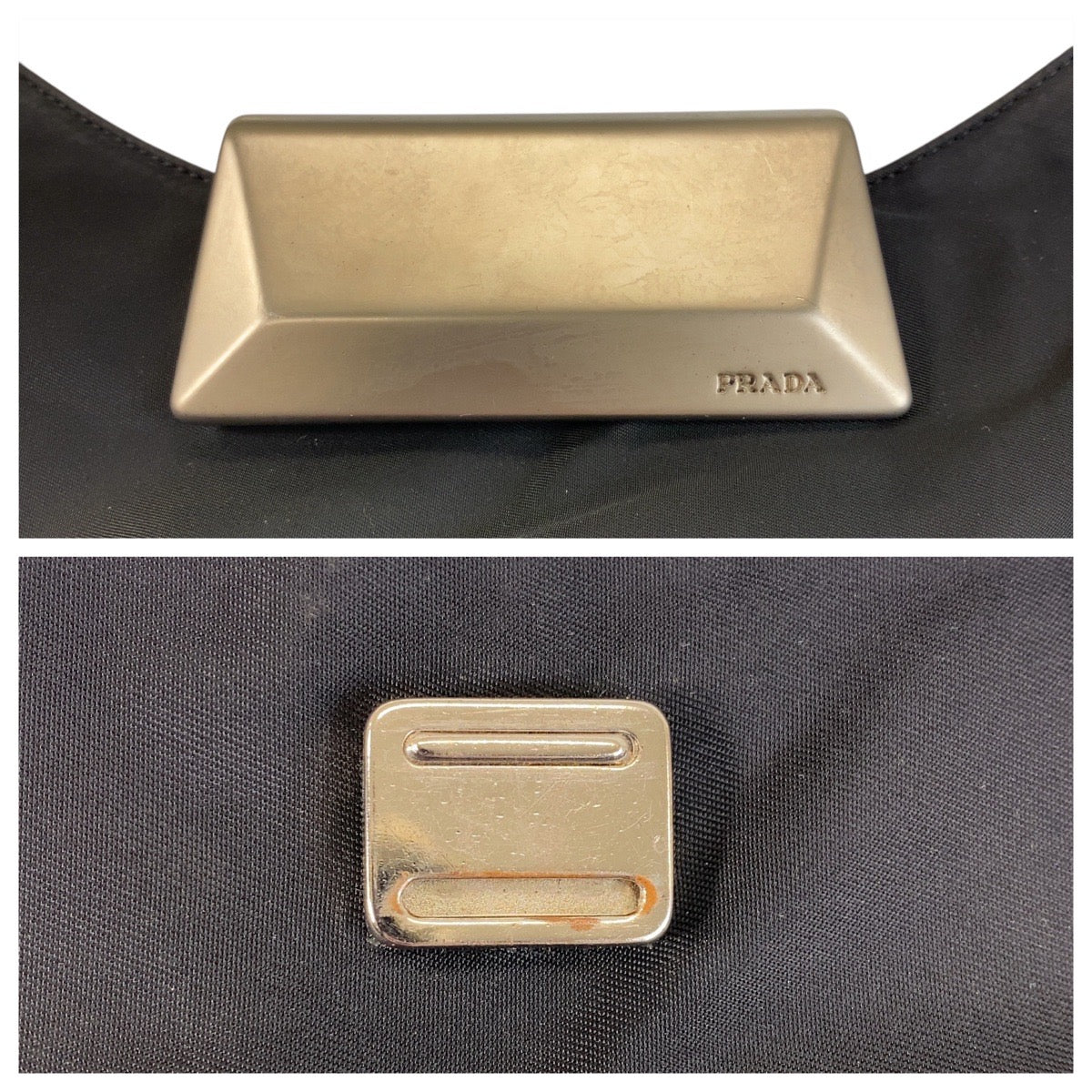 14771
PRADA プラダ テスート ブラック 黒 シルバー金具 ナイロン ショルダーバッグ  レディース