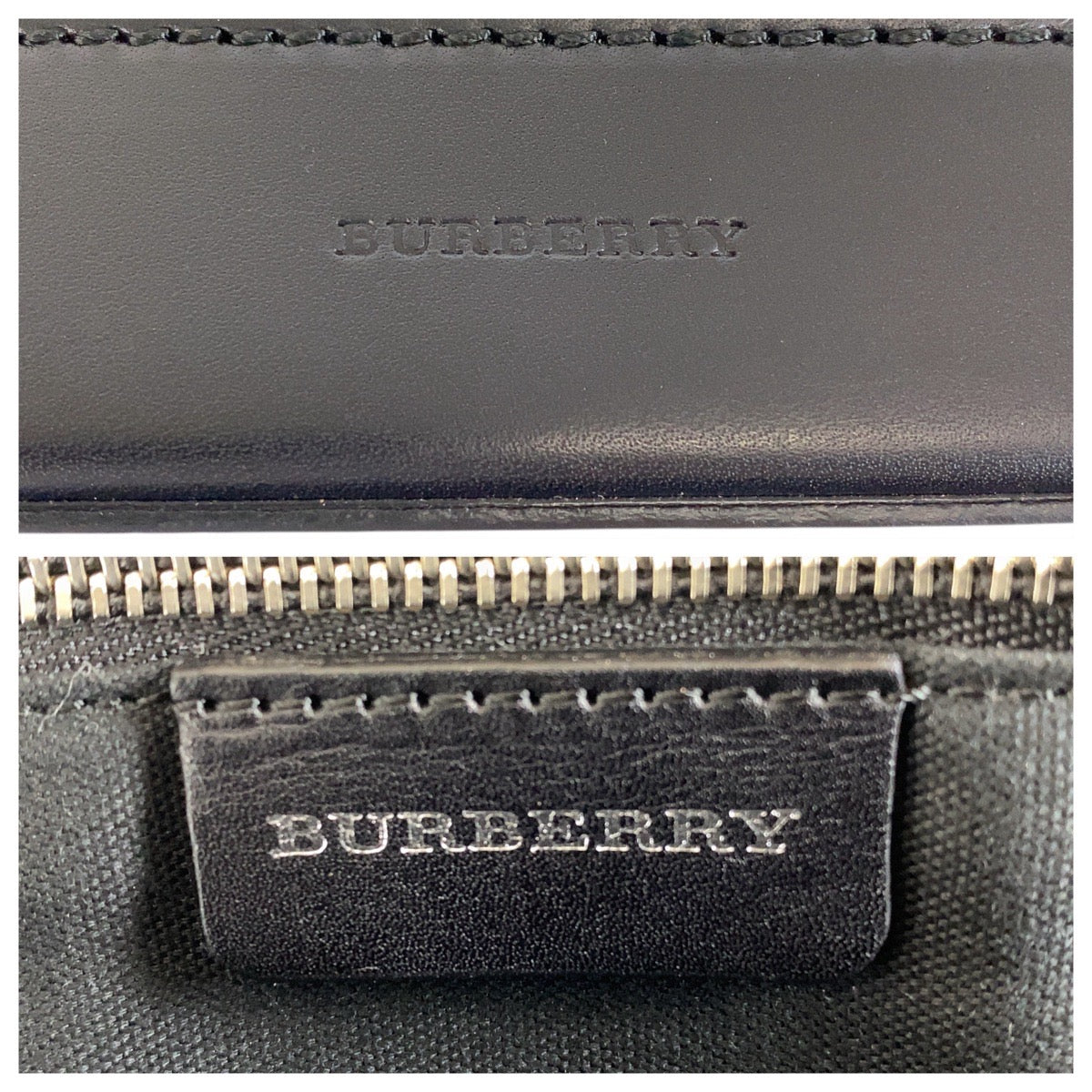 14774
BURBERRY バーバリー チェック柄 ブラック 黒 シルバー金具 ウール / レザー ハンドバッグ  レディース A18