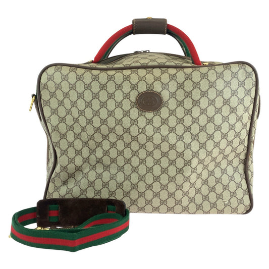 14775
GUCCI グッチ オールドグッチ シェリーライン インターロッキング ブラウン ゴールド金具 GGスプリームキャンバス / レザー 012 39 0063 ボストンバッグ ショルダーバッグ 2way  レディース