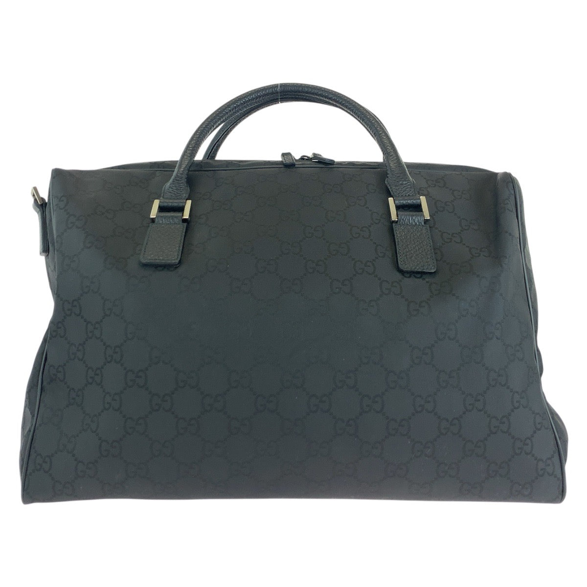 14778
GUCCI グッチ GG柄 ブラック 黒 シルバー金具 ナイロン / レザー 195356 ボストンバッグ 男女兼用  レディース