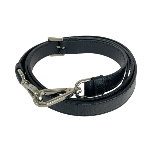 14785
PRADA プラダ サフィアーノ ショルダーストラップのみ ブラック 黒 シルバー金具 レザー ショルダーバッグ  レディース