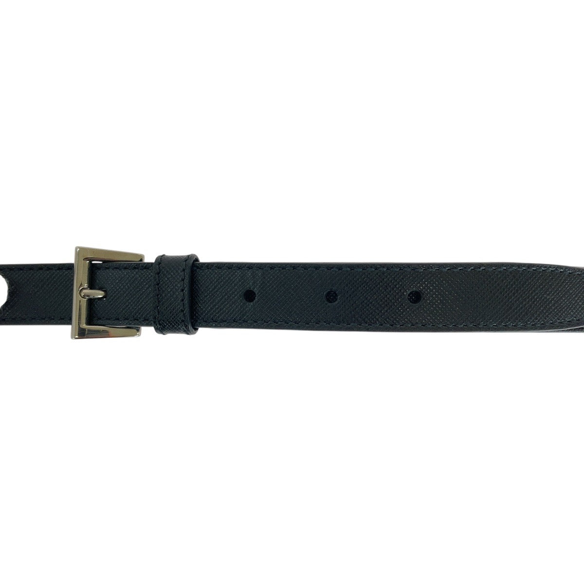 14785
PRADA プラダ サフィアーノ ショルダーストラップのみ ブラック 黒 シルバー金具 レザー ショルダーバッグ  レディース