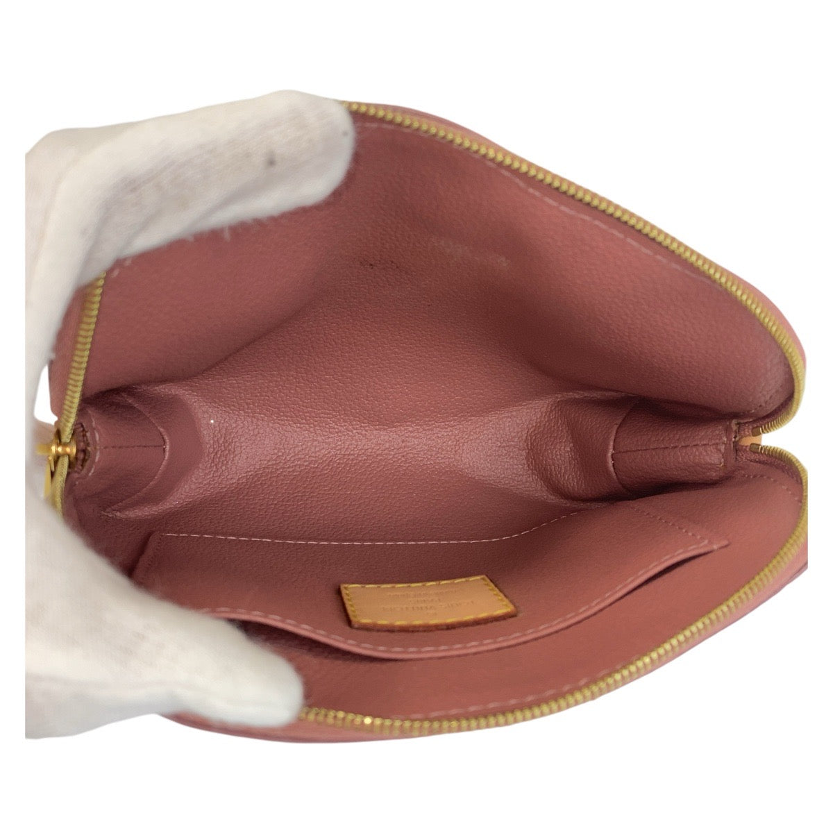 14786
LOUIS VUITTON ルイヴィトン ヴェルニ イカットフラワー ポシェット コスメティック ローズヴェルール ピンク ゴールド金具 パテントレザー M90046 ポーチ  レディース