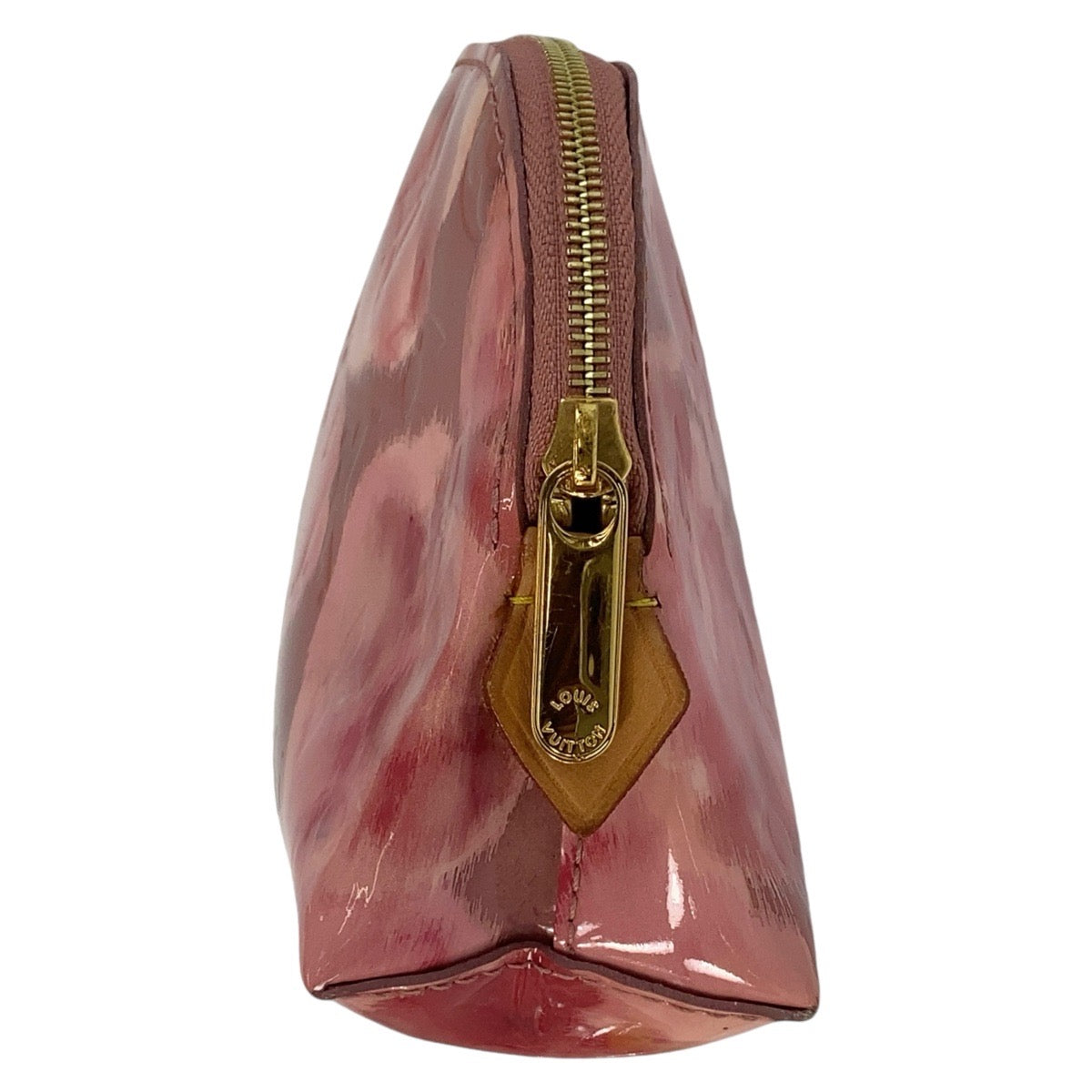 14786
LOUIS VUITTON ルイヴィトン ヴェルニ イカットフラワー ポシェット コスメティック ローズヴェルール ピンク ゴールド金具 パテントレザー M90046 ポーチ  レディース