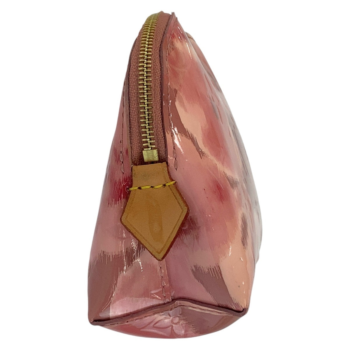 14786
LOUIS VUITTON ルイヴィトン ヴェルニ イカットフラワー ポシェット コスメティック ローズヴェルール ピンク ゴールド金具 パテントレザー M90046 ポーチ  レディース