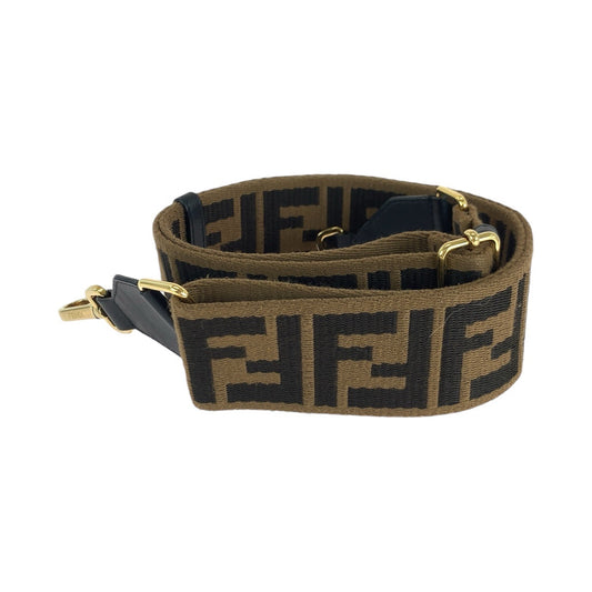14788
FENDI フェンディ ズッカ ブラウン ゴールド金具 キャンバス / レザー ショルダーストラップのみ  メンズ