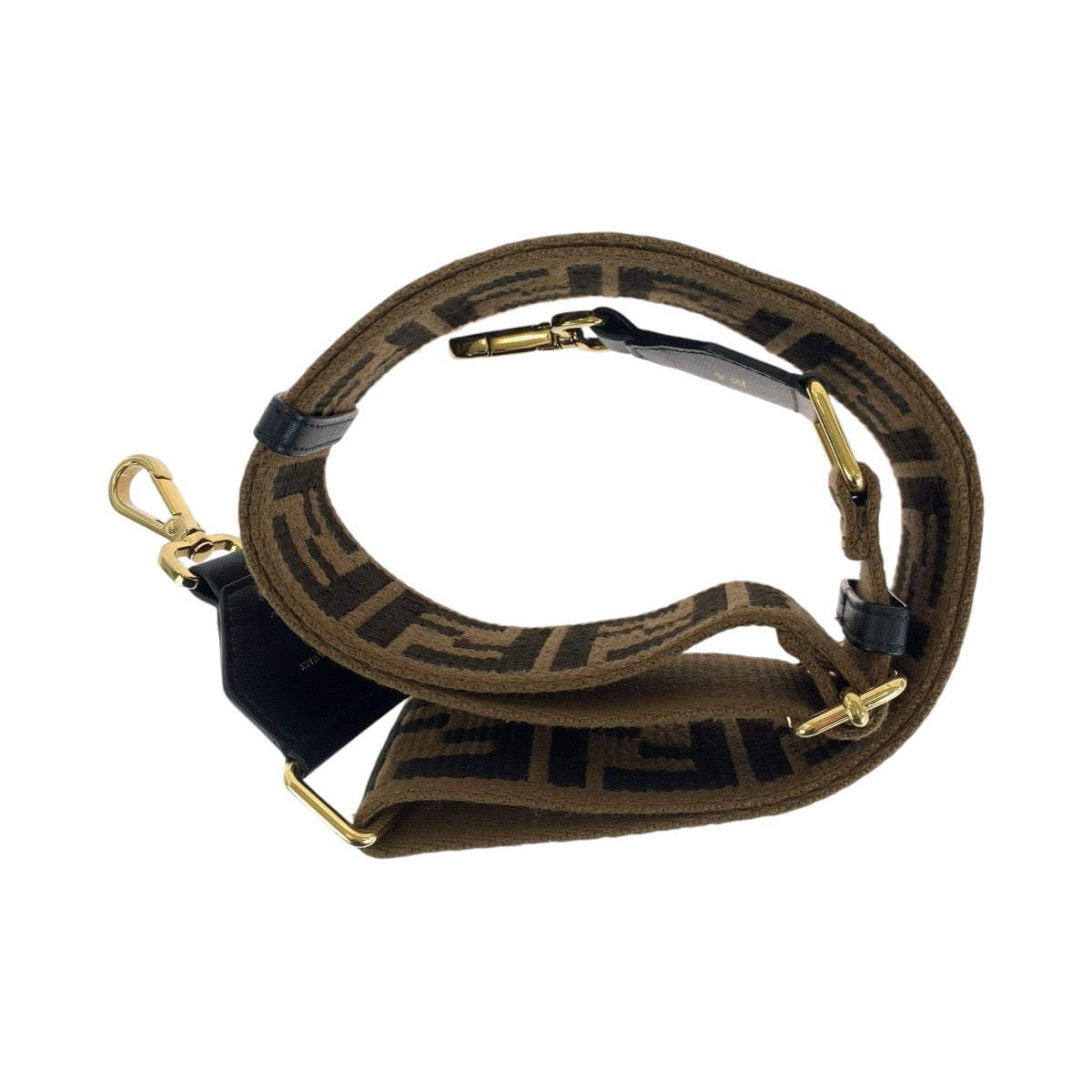 14788
FENDI フェンディ ズッカ ブラウン ゴールド金具 キャンバス / レザー ショルダーストラップのみ  メンズ