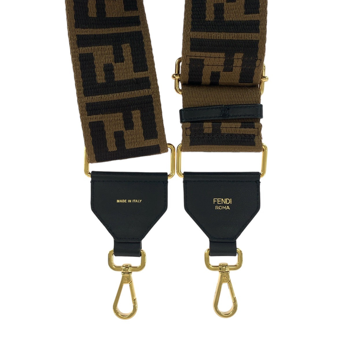 14788
FENDI フェンディ ズッカ ブラウン ゴールド金具 キャンバス / レザー ショルダーストラップのみ  メンズ