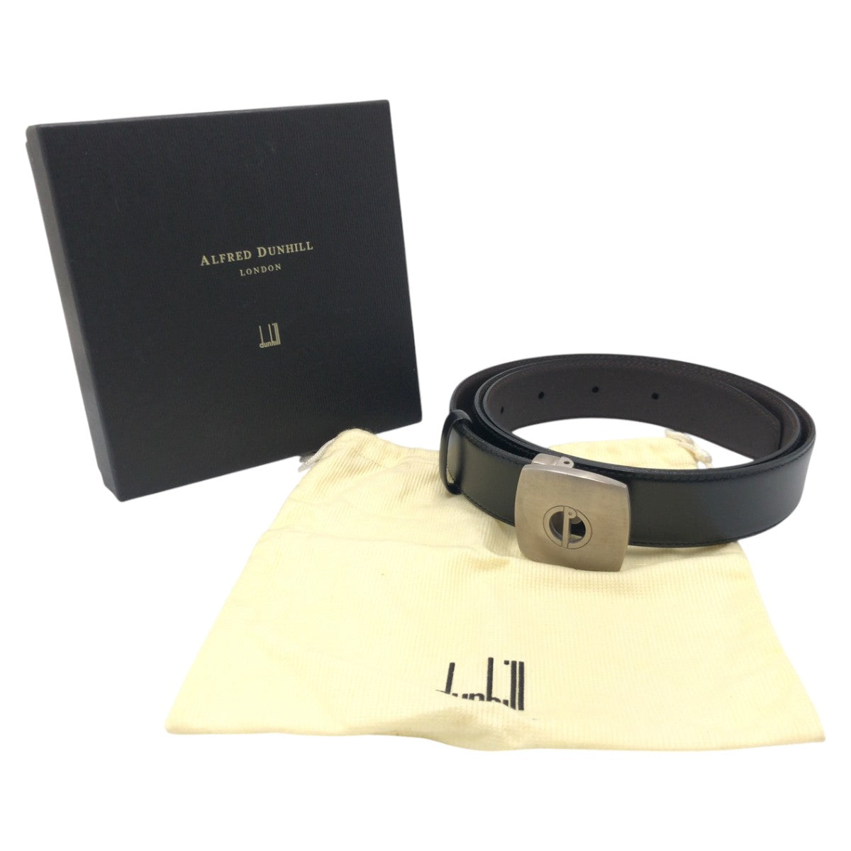 14790
Dunhill ダンヒル ブラック 黒 レザー ベルト  メンズ