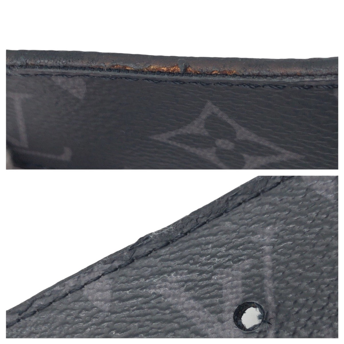 14791
LOUIS VUITTON ルイヴィトン マイクロダミエ サンチュール イニシャル ブラック 黒 シルバー レザー M6875 ベルト  メンズ