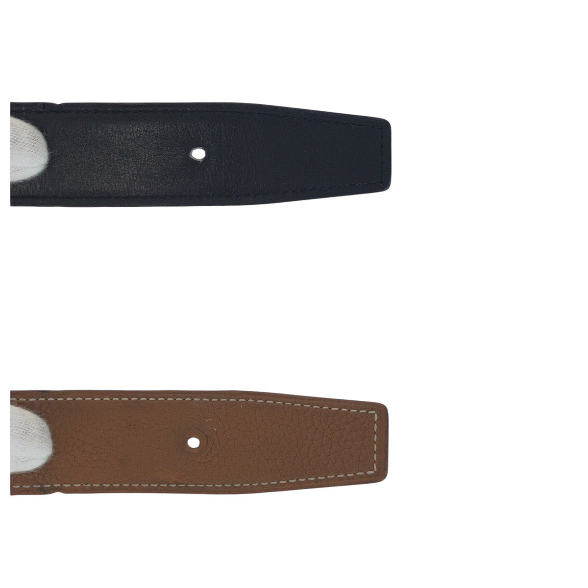 14792
HERMES エルメス リバーシブル 90cm ブラック ブラウン レザー ベルト ベルトのみ D刻印  メンズ
