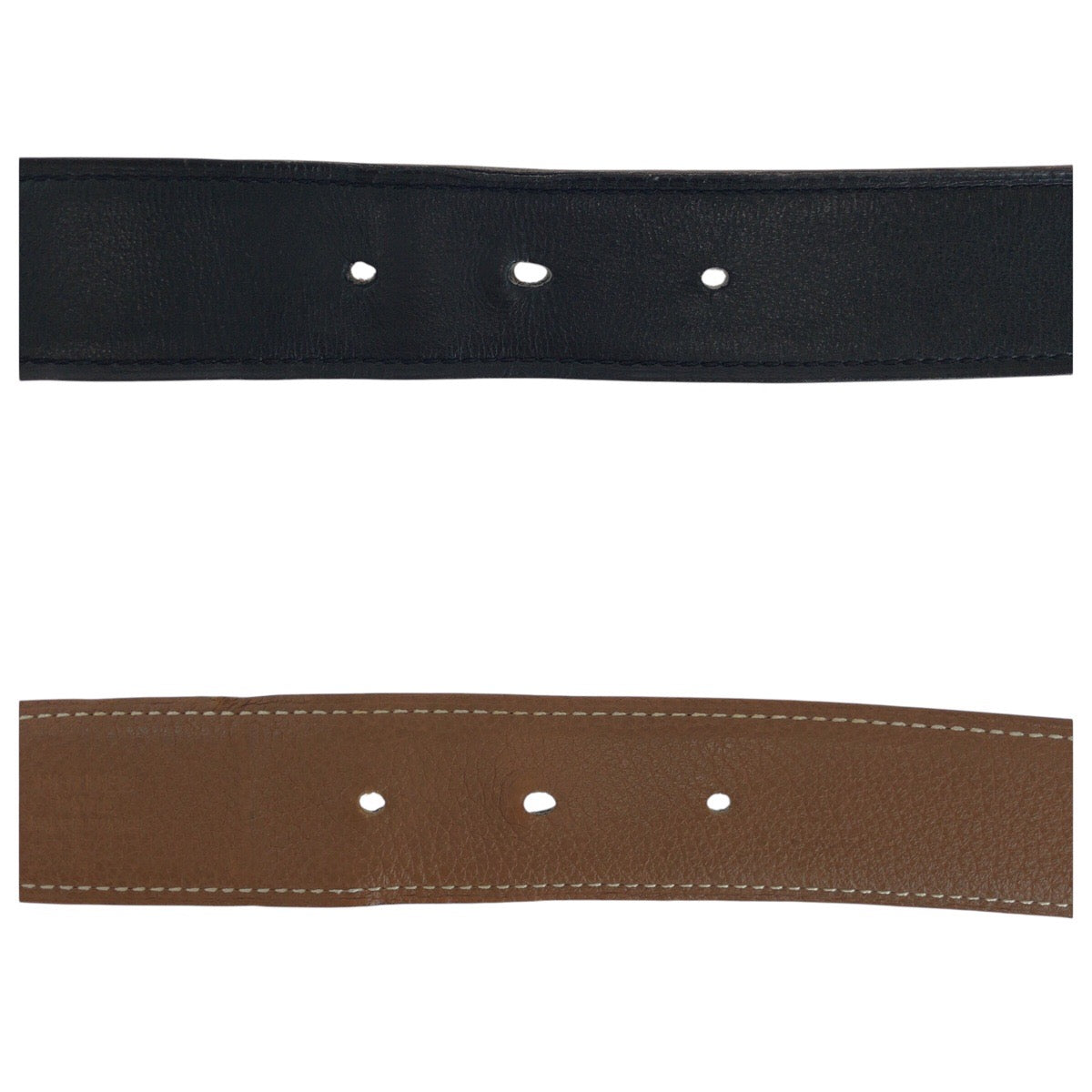 14792
HERMES エルメス リバーシブル 90cm ブラック ブラウン レザー ベルト ベルトのみ D刻印  メンズ