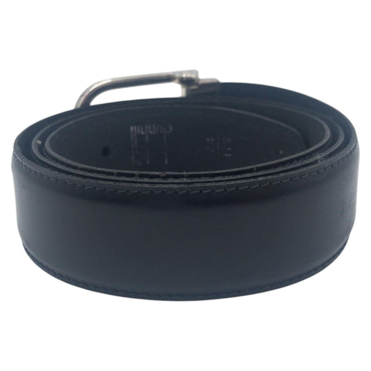 14793
Dunhill ダンヒル ブラック 黒 シルバー レザー / メタル ベルト メンズ AB7