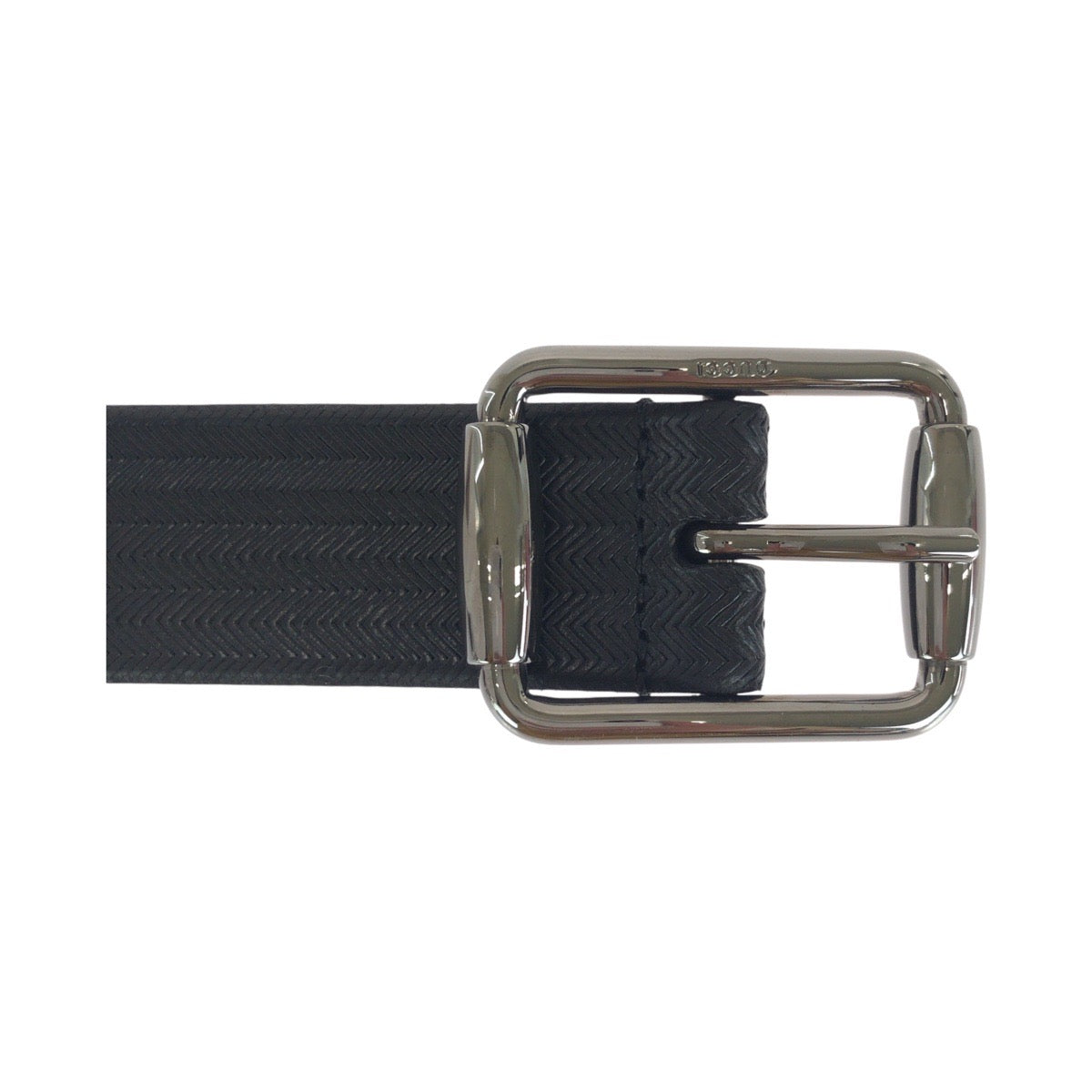 14794
GUCCI グッチ 100cm/40インチ ブラック 黒 シルバー金具 レザー 109958 ベルト  メンズ