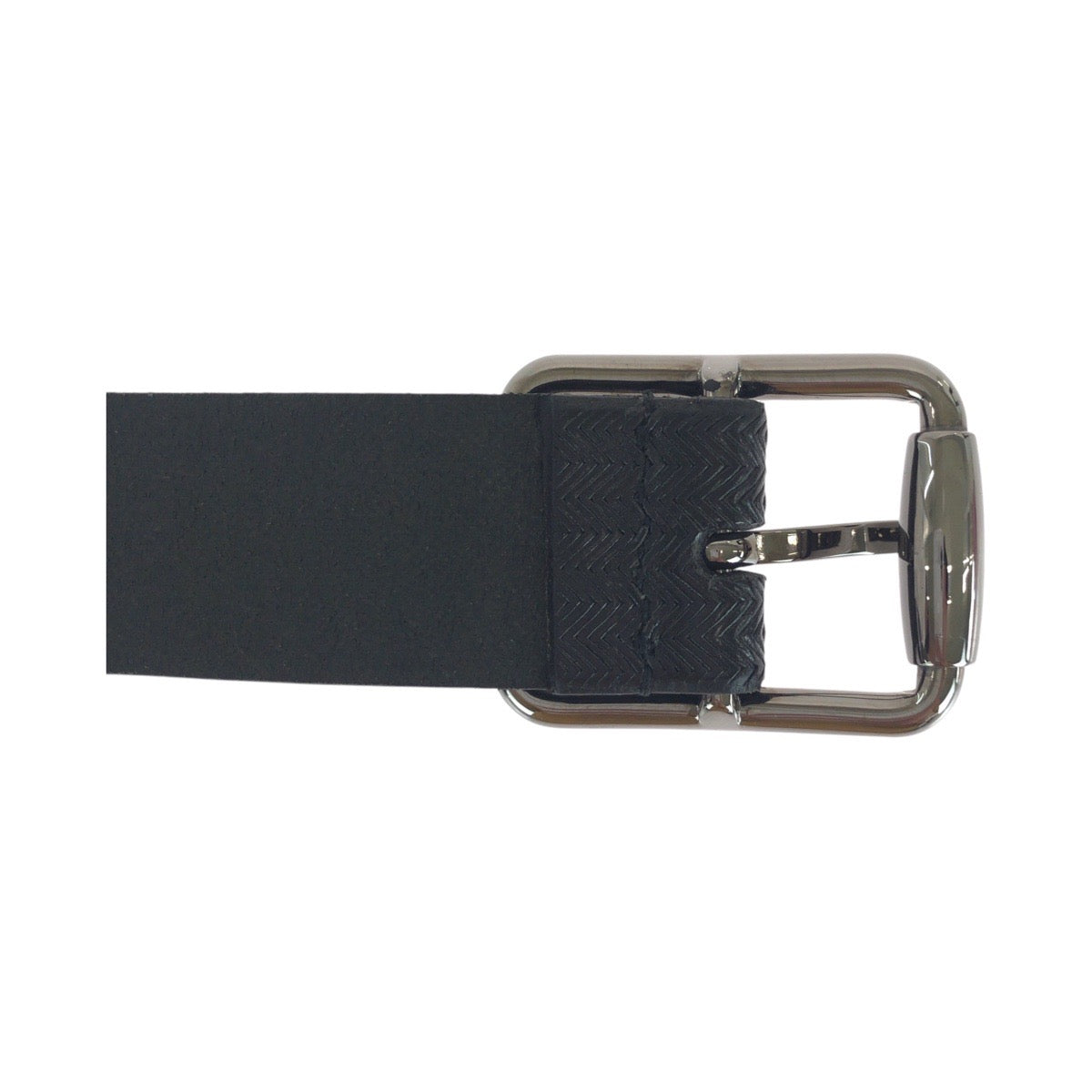 14794
GUCCI グッチ 100cm/40インチ ブラック 黒 シルバー金具 レザー 109958 ベルト  メンズ