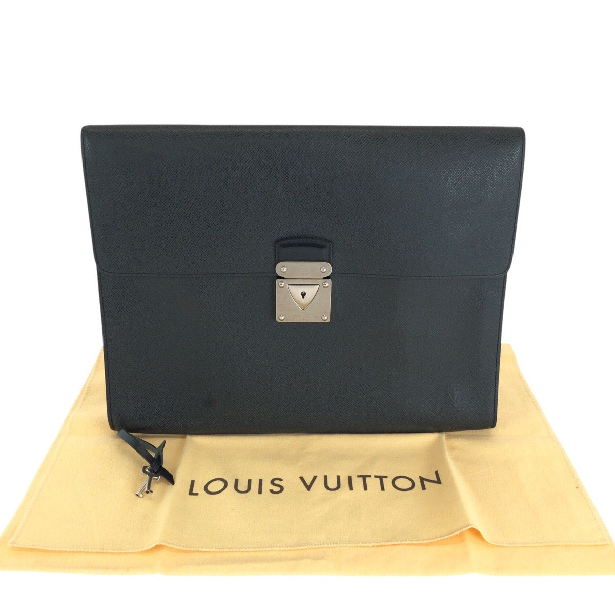 14812
LOUIS VUITTON ルイヴィトン タイガ ミヌート アルドワーズ ブラック 黒 シルバー金具 レザー M31062 ビジネスバッグ ブリーフケース  メンズ