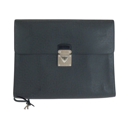 14812
LOUIS VUITTON ルイヴィトン タイガ ミヌート アルドワーズ ブラック 黒 シルバー金具 レザー M31062 ビジネスバッグ ブリーフケース  メンズ