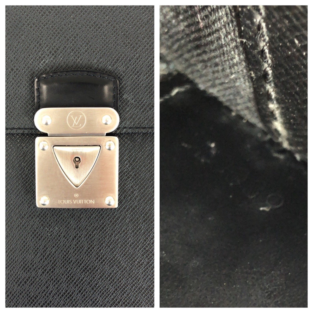 14812
LOUIS VUITTON ルイヴィトン タイガ ミヌート アルドワーズ ブラック 黒 シルバー金具 レザー M31062 ビジネスバッグ ブリーフケース  メンズ