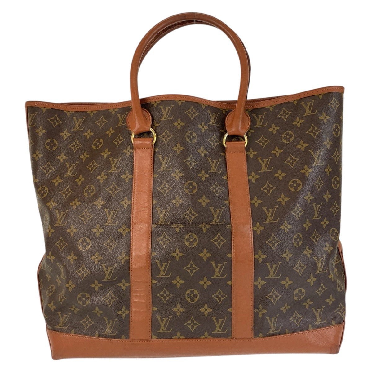 14813
LOUIS VUITTON ルイヴィトン モノグラム サックウィークエンドGM ブラウン ゴールド金具 PVC / レザー M42420 トートバッグ  メンズ