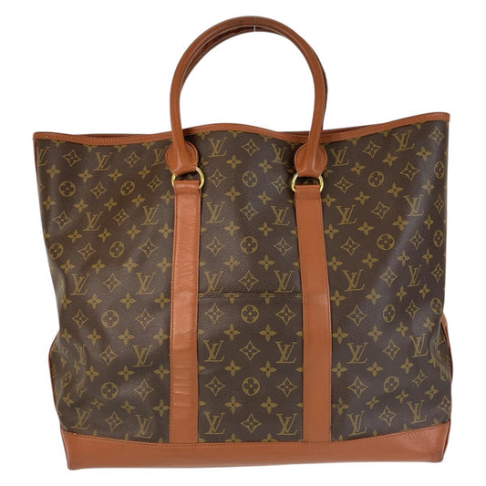 14813
LOUIS VUITTON ルイヴィトン モノグラム サックウィークエンドGM ブラウン ゴールド金具 PVC / レザー M42420 トートバッグ  メンズ