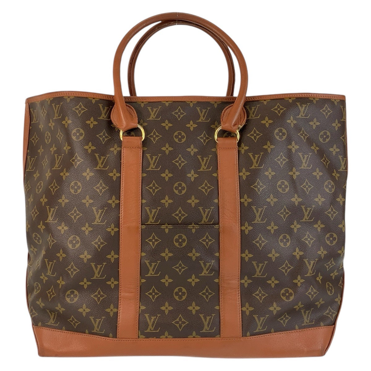 14813
LOUIS VUITTON ルイヴィトン モノグラム サックウィークエンドGM ブラウン ゴールド金具 PVC / レザー M42420 トートバッグ  メンズ