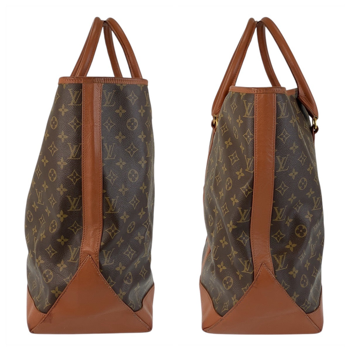 14813
LOUIS VUITTON ルイヴィトン モノグラム サックウィークエンドGM ブラウン ゴールド金具 PVC / レザー M42420 トートバッグ  メンズ
