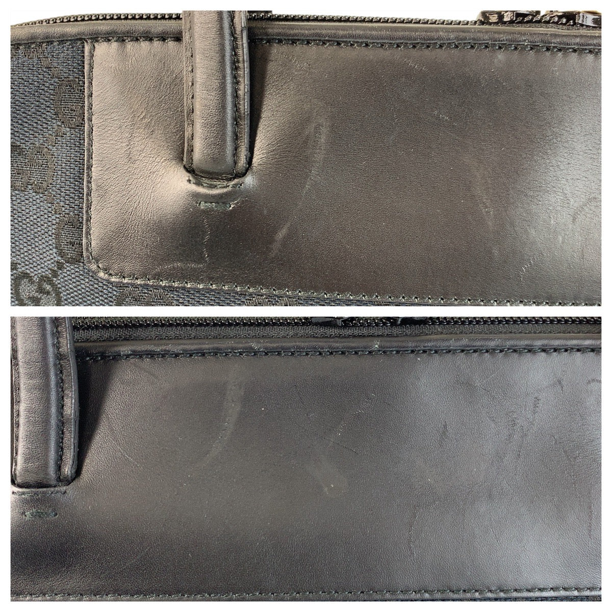 14814
GUCCI グッチ ブラック 黒 ゴールド金具 GGキャンバス / レザー 002 1122 トートバッグ ショルダーバッグ  レディース ABP21