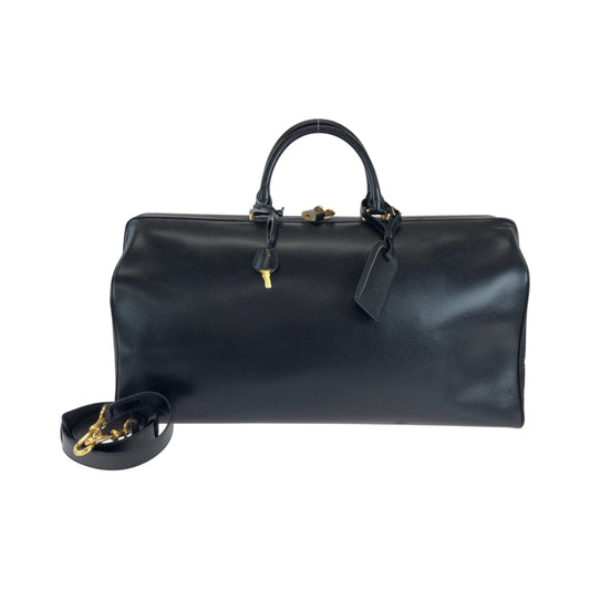 14819
CELINE セリーヌ ヴィンテージ 男女兼用 ブラック 黒 ゴールド金具 レザー ボストンバッグ ショルダーバッグ 2way  メンズ