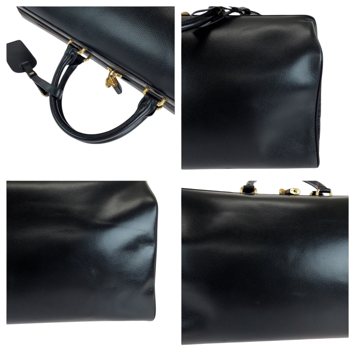 14819
CELINE セリーヌ ヴィンテージ 男女兼用 ブラック 黒 ゴールド金具 レザー ボストンバッグ ショルダーバッグ 2way  メンズ