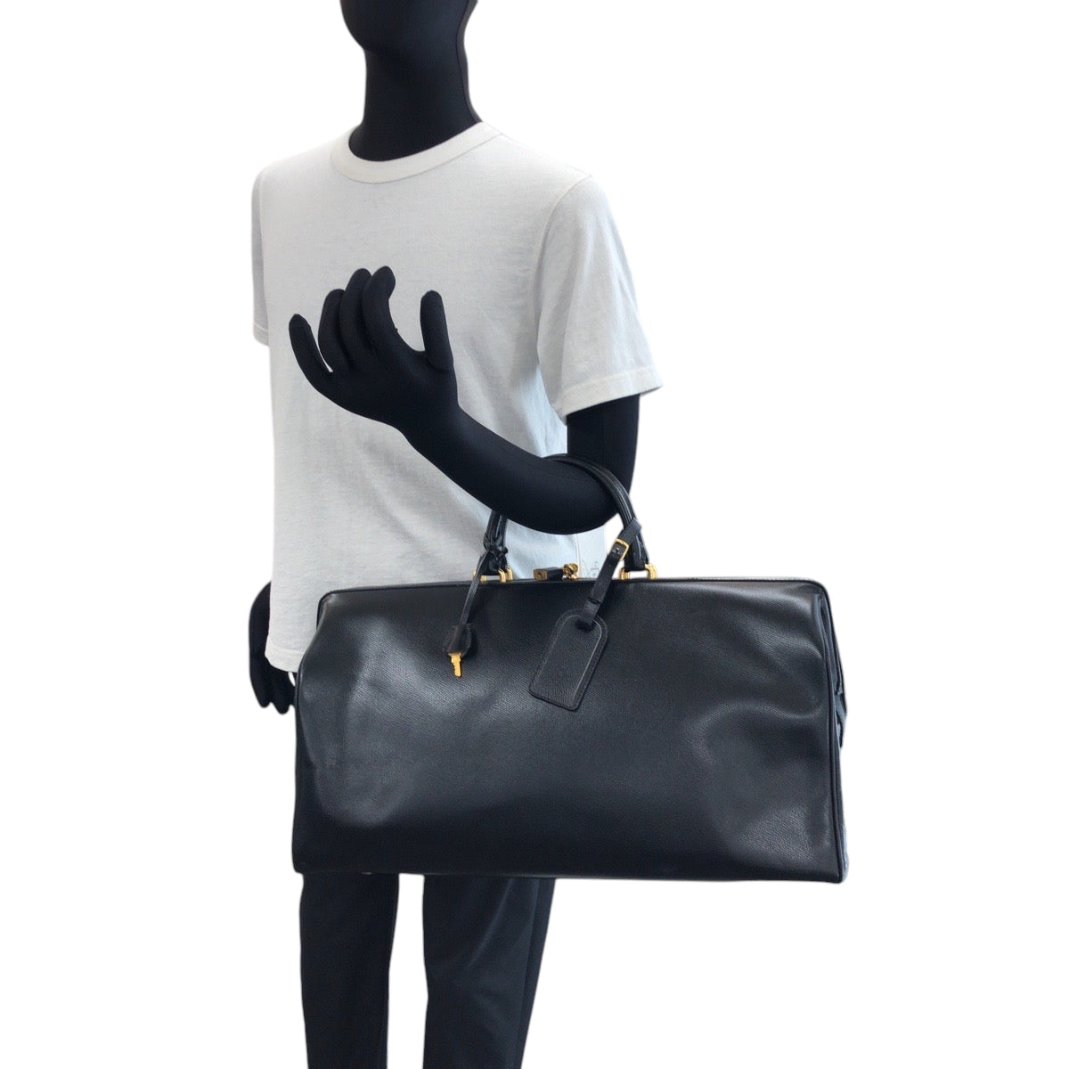 14819
CELINE セリーヌ ヴィンテージ 男女兼用 ブラック 黒 ゴールド金具 レザー ボストンバッグ ショルダーバッグ 2way  メンズ