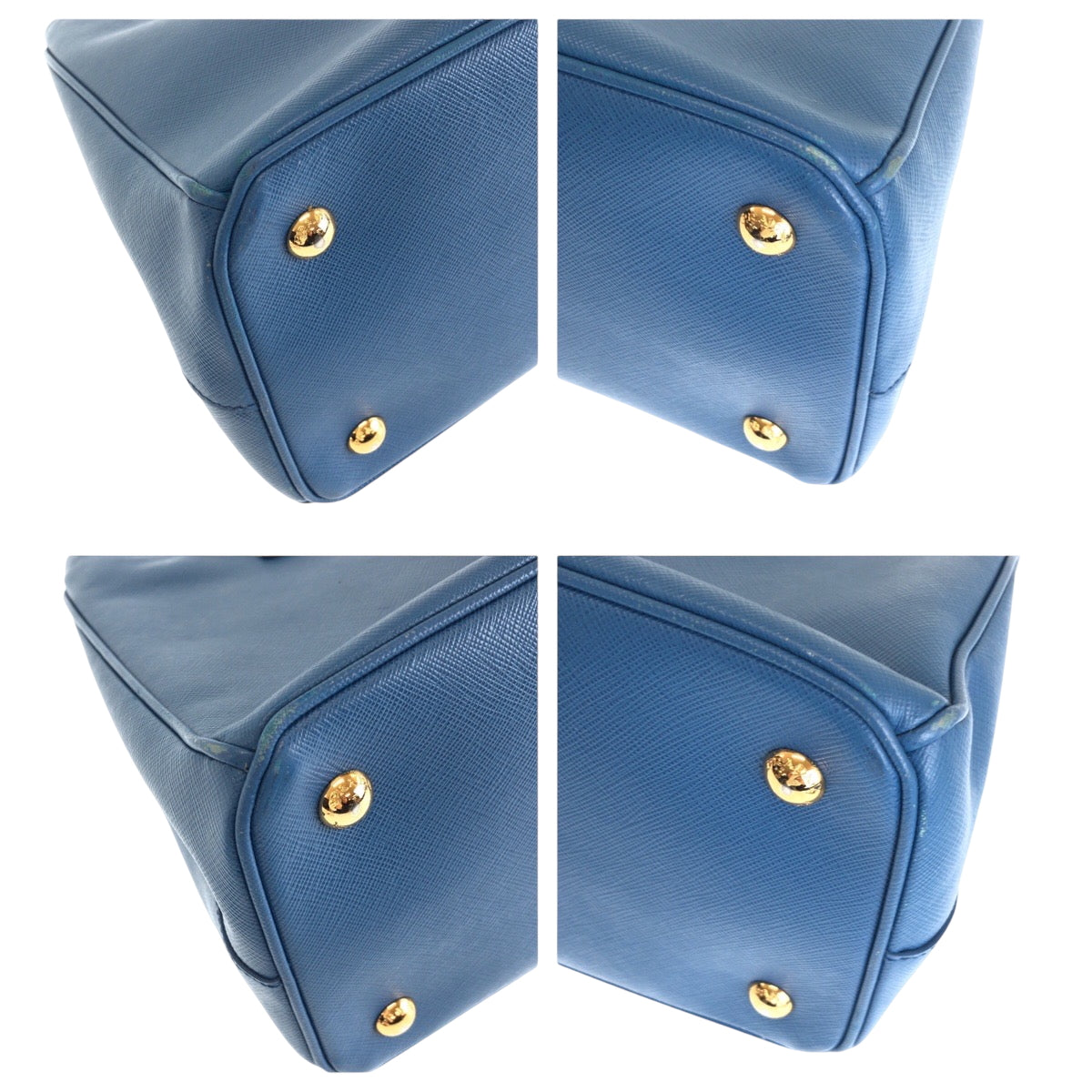 14824
 
PRADA Prada Saffiano Galleria Triangle Logo Plate Blue Gold Hardware Leather Tote Bag Shoulder Bag Handbag 2way Women's