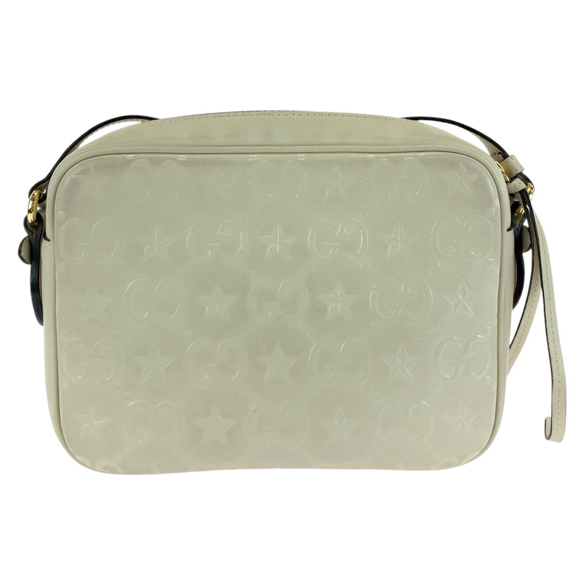 14828
 
GUCCI GG Star White Cream Gold Hardware Leather 675776 Shoulder Bag Camera Bag Women's