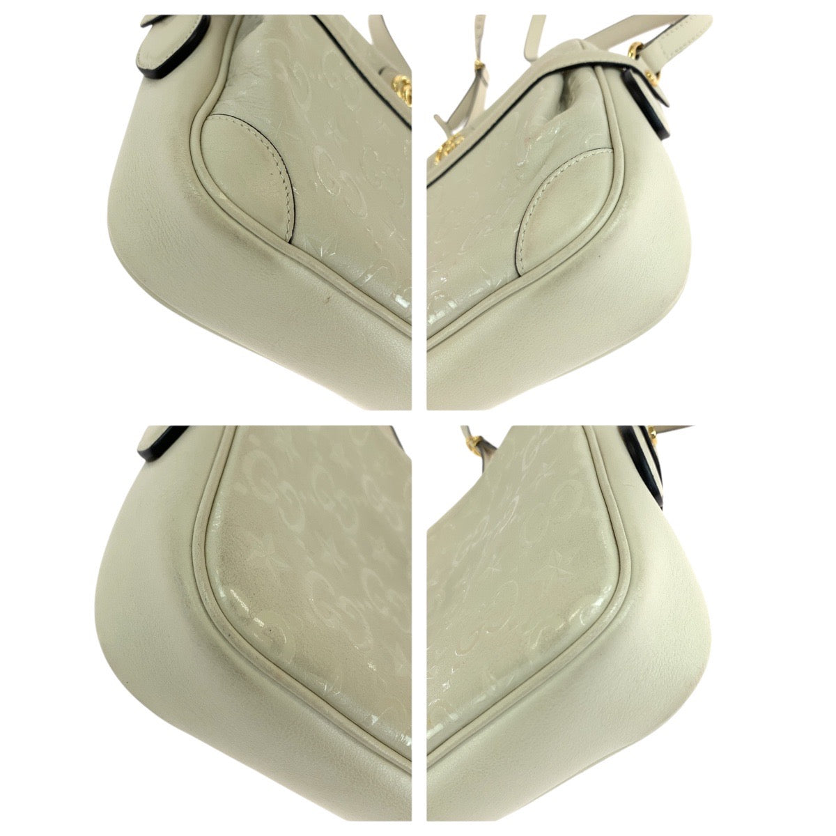 14828
 
GUCCI GG Star White Cream Gold Hardware Leather 675776 Shoulder Bag Camera Bag Women's
