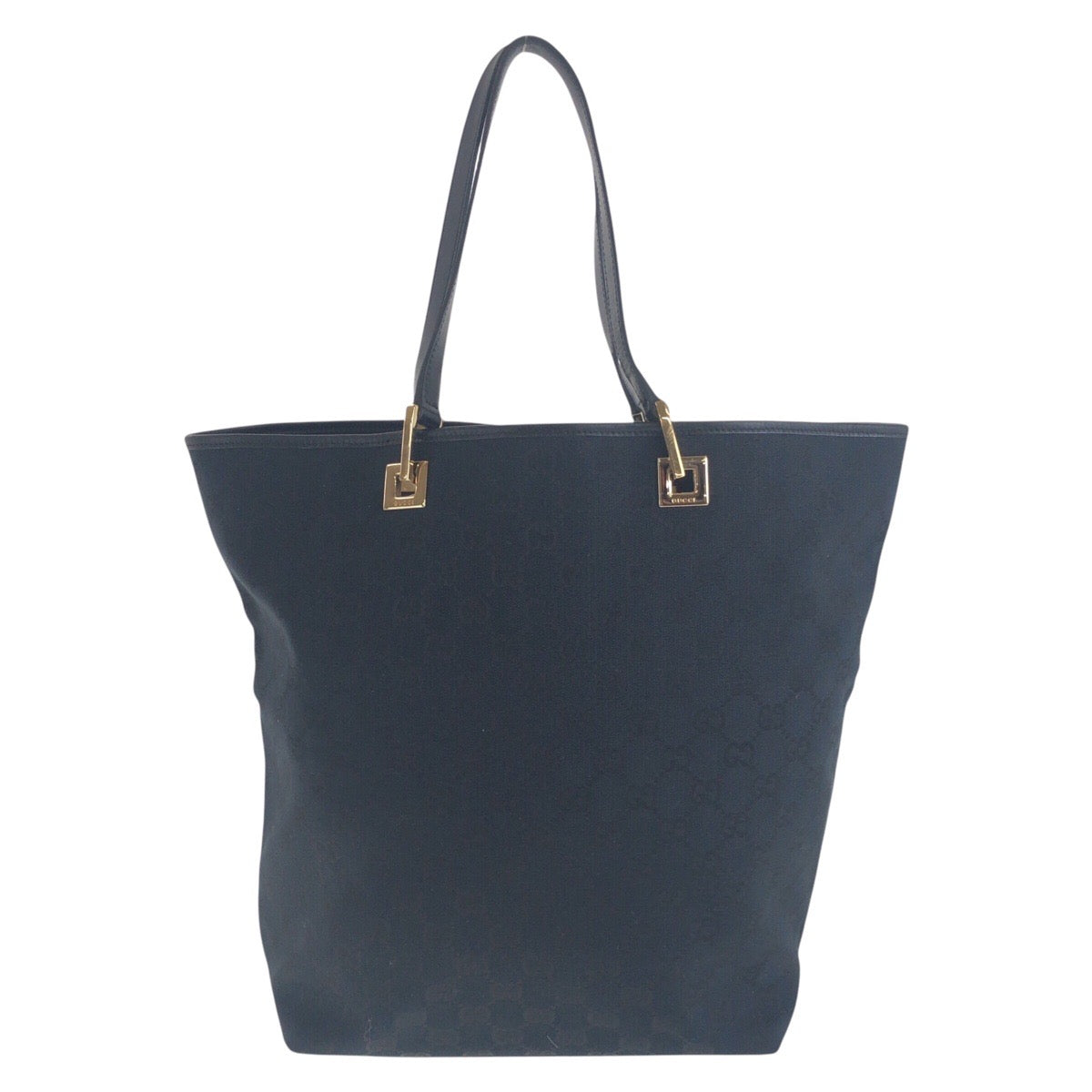14831
GUCCI グッチ ブラック 黒 ゴールド金具 GGキャンバス 002 1098 トートバッグ ショルダーバッグ  レディース A23