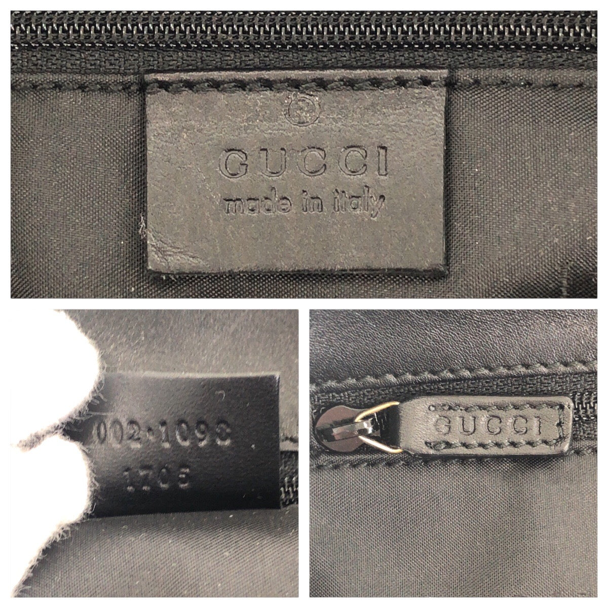 14831
GUCCI グッチ ブラック 黒 ゴールド金具 GGキャンバス 002 1098 トートバッグ ショルダーバッグ  レディース A23