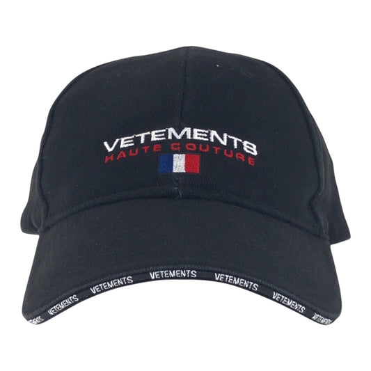 14836
VETEMENTS ヴェトモン ブラック 黒 キャンバス WSS 18AC16 キャップ ベースボールキャップ 男女兼用  メンズ