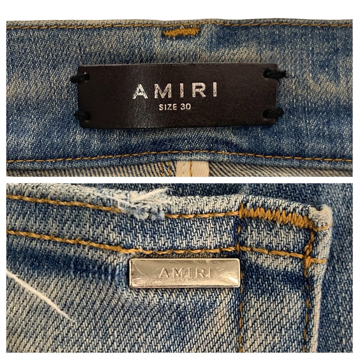 14841
AMIRI アミリ ダメージ加工 サイズ30 ライトブルー シルバー金具 デニム デニムパンツ ジーンズ  メンズ
