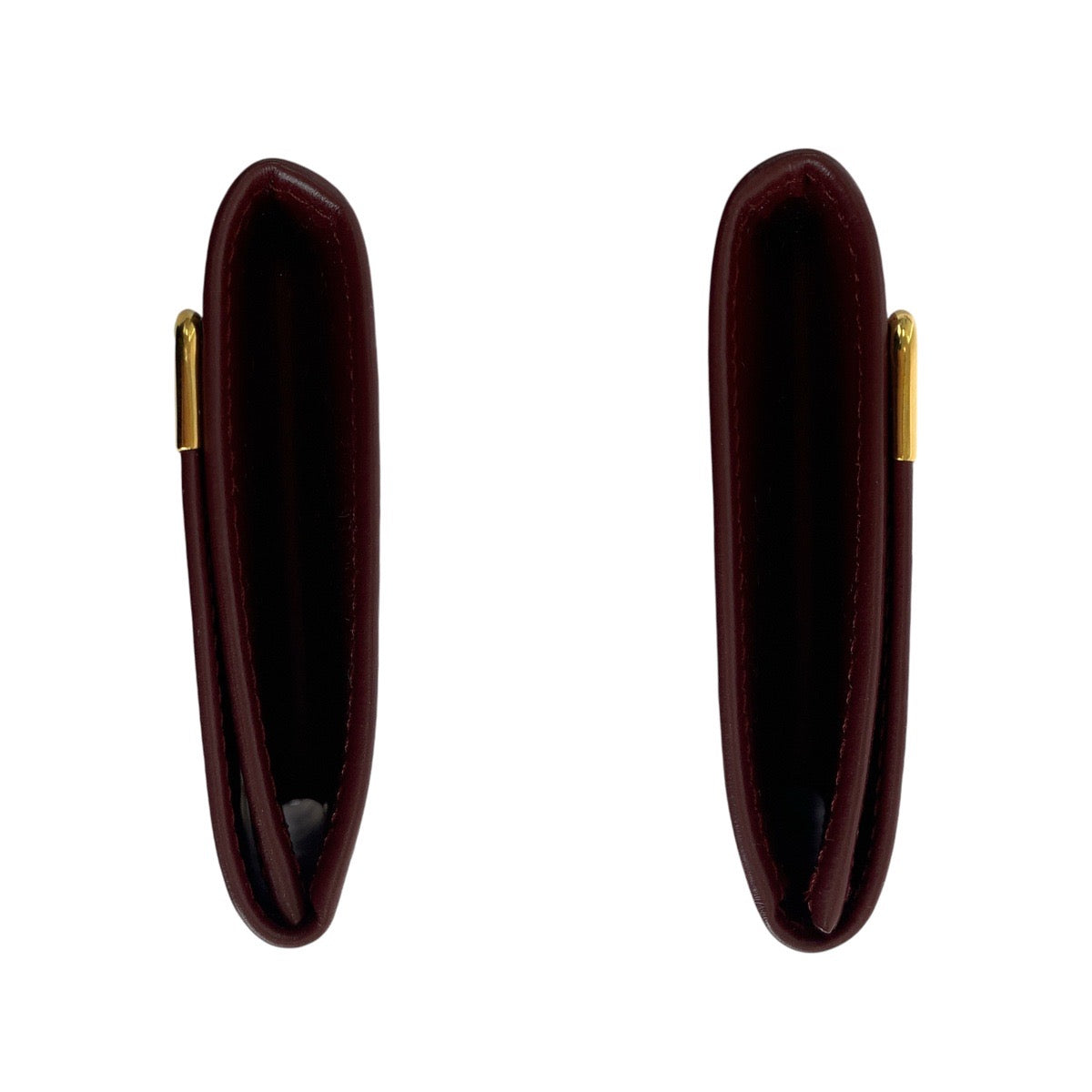 18035
CARTIER カルティエ マストライン ワインレッド ボルドー ゴールド金具 レザー コインケース 小銭入れ 男女兼用  レディース A16