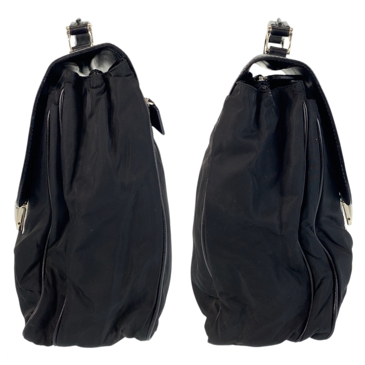 14847
PRADA プラダ テスート ブラック 黒 シルバー金具 ナイロン / レザー ビジネスバッグ ブリーフケース  メンズ ABP18