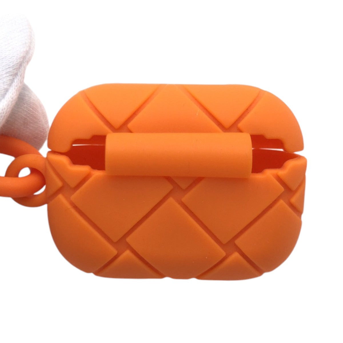 14854
BOTTEGAVENETA ボッテガヴェネタ イントレチャート オレンジ ラバー AirPods用ケース  レディース
