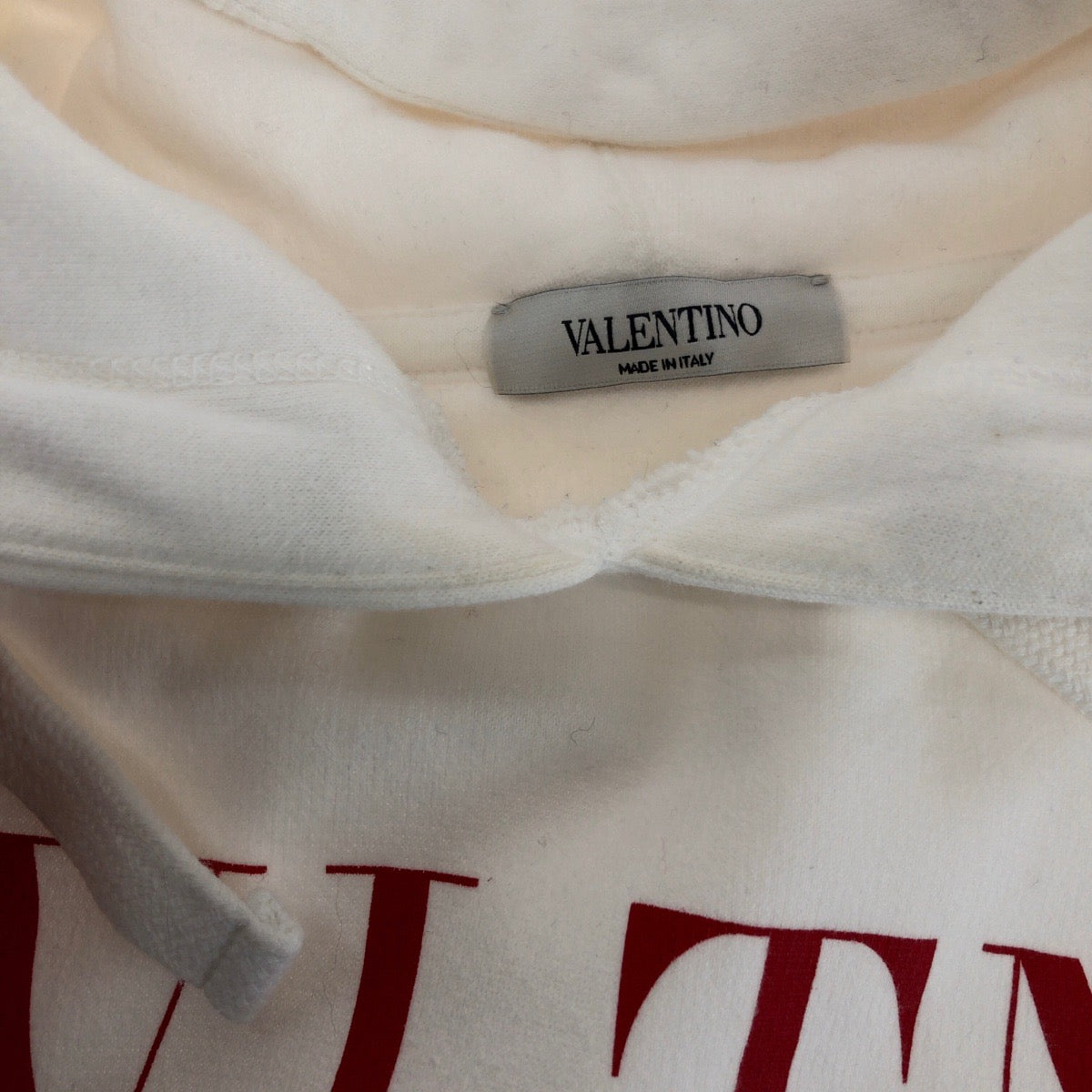 14856
VALENTINO ヴァレンティノ VLTN ロゴ サイズXS ホワイト レッド コットン WV3MF14F3TV パーカー フーディ  レディース