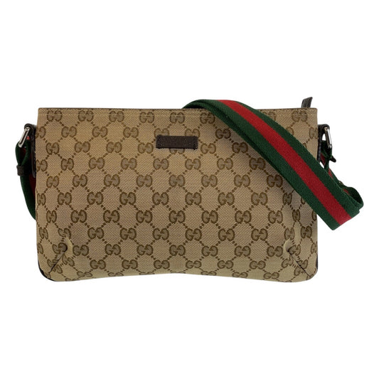 14862
GUCCI グッチ シェリーライン ベージュ ブラウン GGキャンバス 189749 ショルダーバッグ メッセンジャーバッグ  レディース