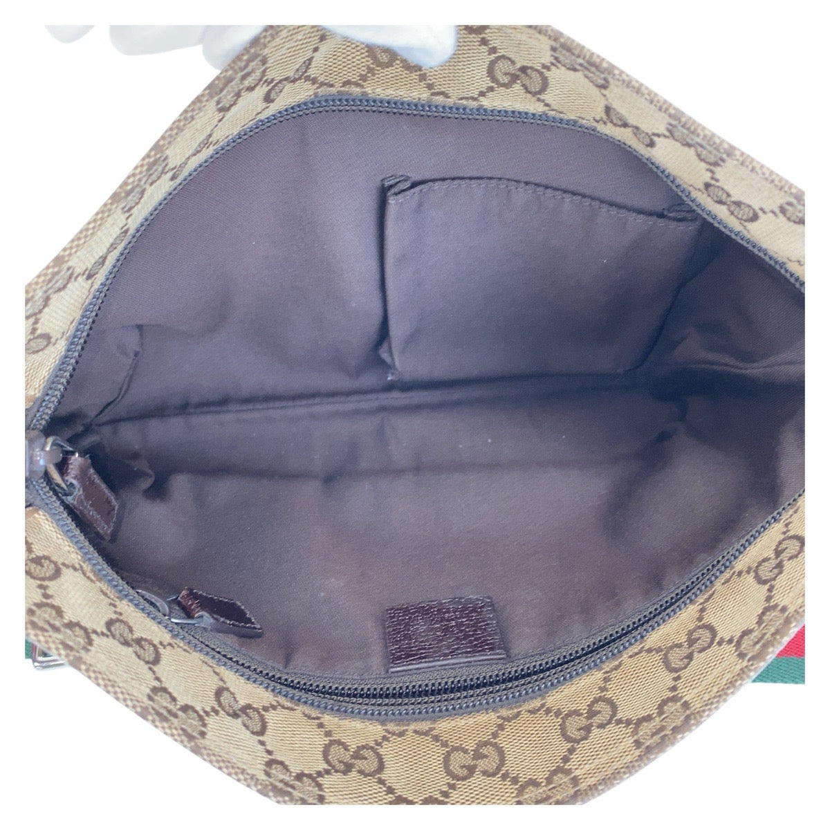 14862
GUCCI グッチ シェリーライン ベージュ ブラウン GGキャンバス 189749 ショルダーバッグ メッセンジャーバッグ  レディース