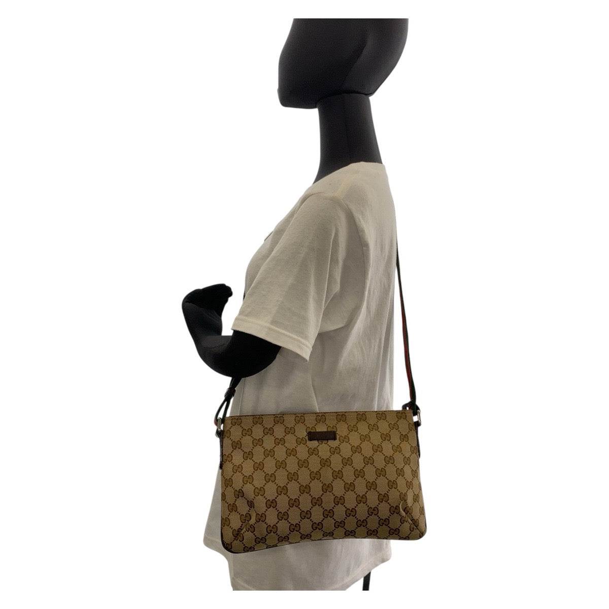 14862
GUCCI グッチ シェリーライン ベージュ ブラウン GGキャンバス 189749 ショルダーバッグ メッセンジャーバッグ  レディース